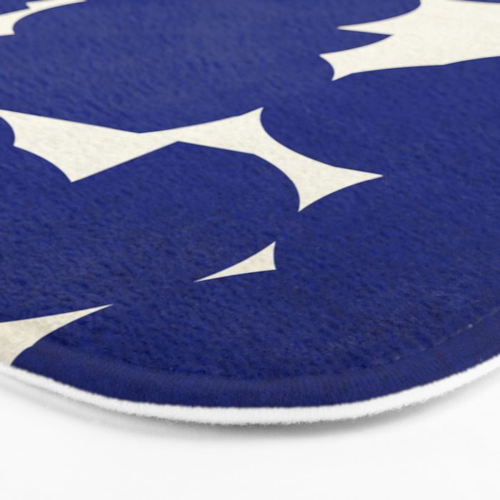 Abstract Blue shape Bath Mat Gallery Image 3