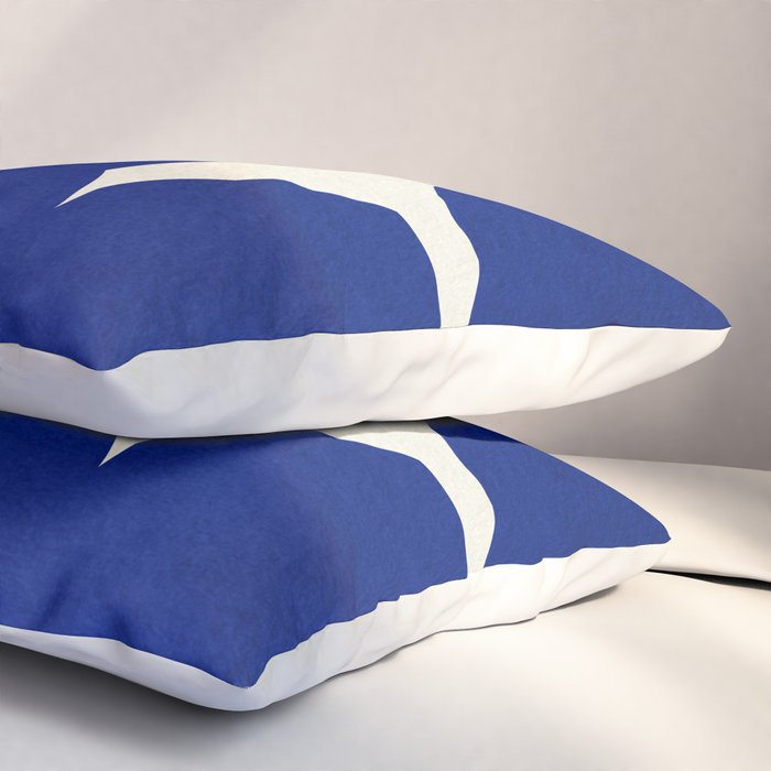 Abstract Blue shape Pillow Sham Gallery Image 3