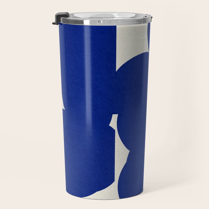 Abstract Blue shape Travel Mug Gallery Image 3