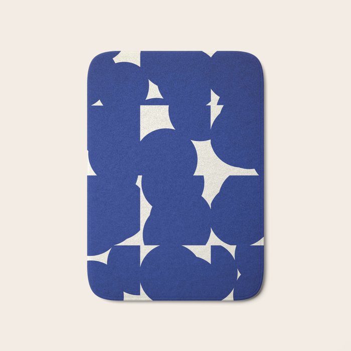 Abstract Blue shape Bath Mat Gallery Image 1