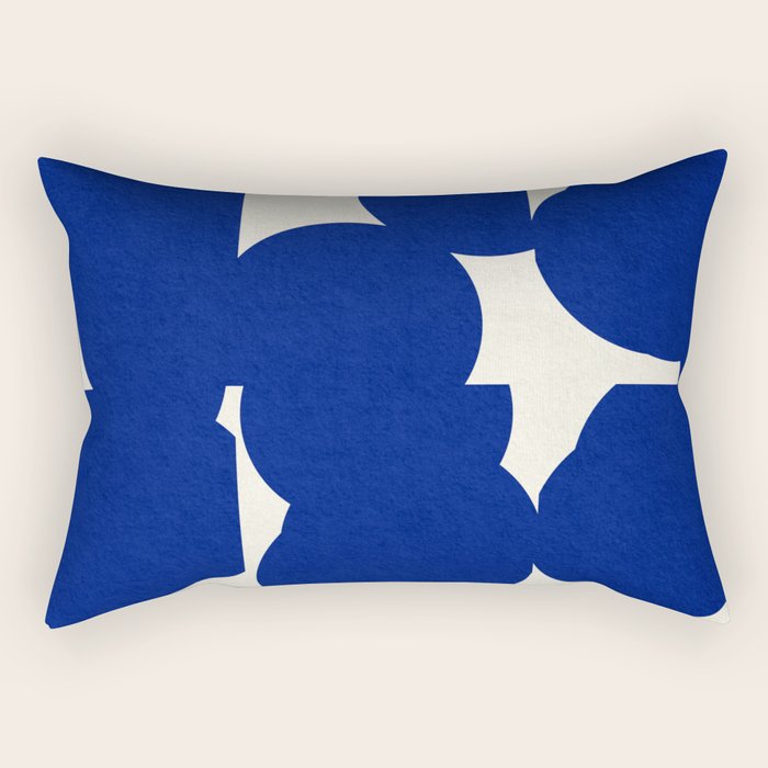 Abstract Blue shape Rectangular Pillow Gallery Image 2