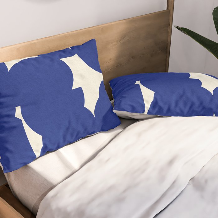 Abstract Blue shape Pillow Sham Gallery Image 2