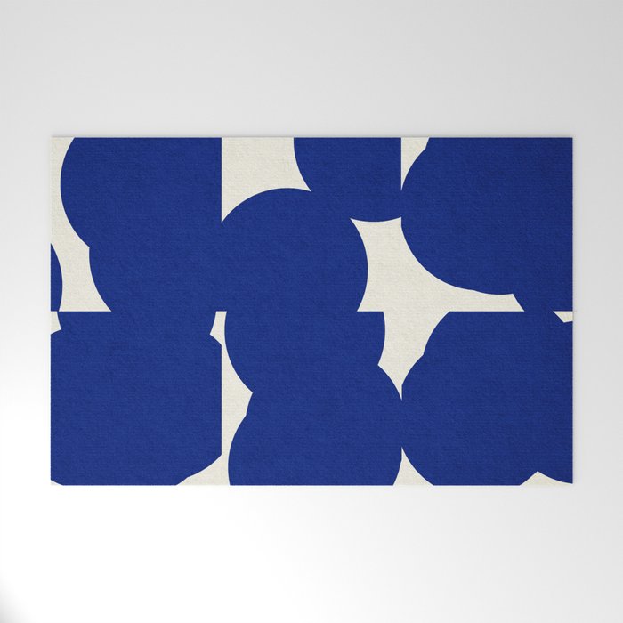 Abstract Blue shape Welcome Mat Gallery Image 1