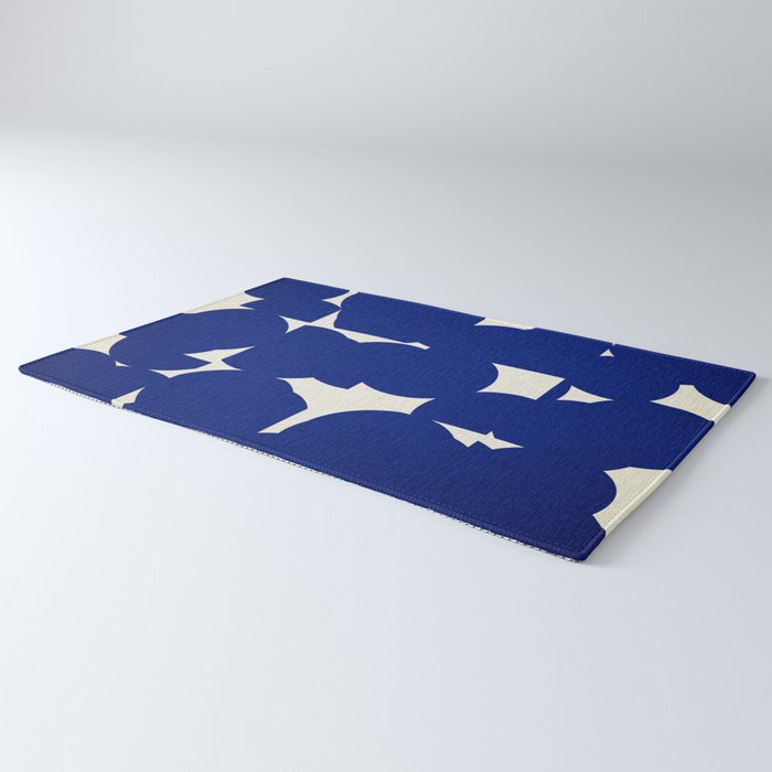 Abstract Blue shape Rug Gallery Image 3