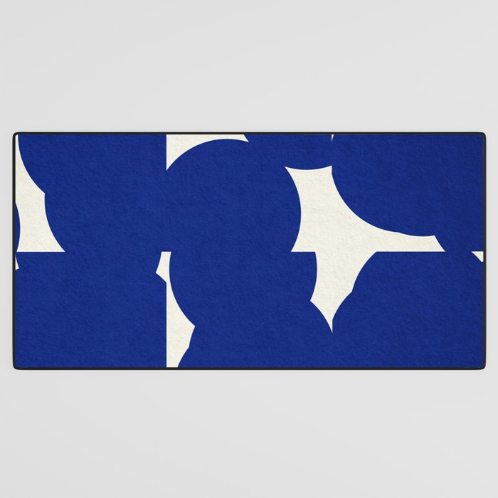 Abstract Blue shape Desk Mat Gallery Image 3