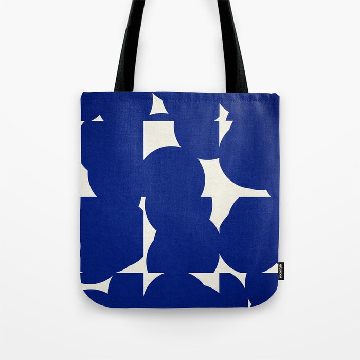 Abstract Blue shape Tote Bag Gallery Image 1