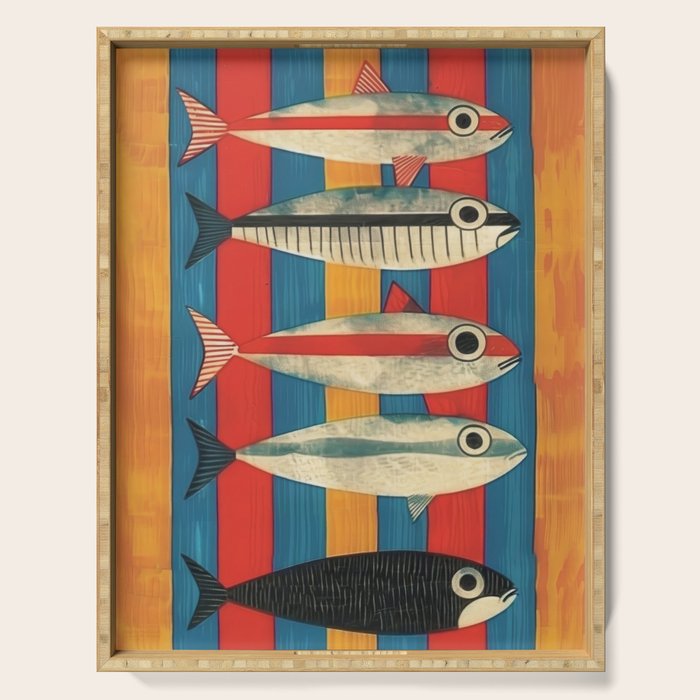 Stripes of the Sea Serving Tray Gallery Image 1