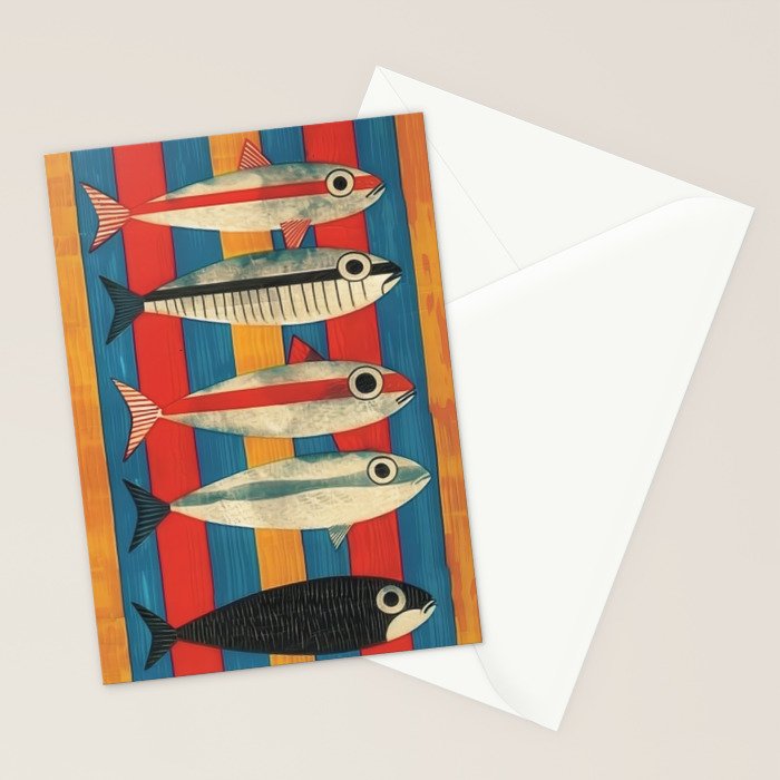 Stripes of the Sea Stationery Card Gallery Image 2