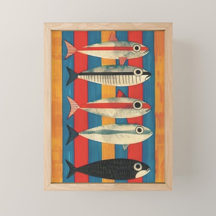 Stripes Of The Sea Mini Art Print Gallery Image 1