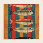 Stripes of the Sea Wood Wall Art Gallery Image 1