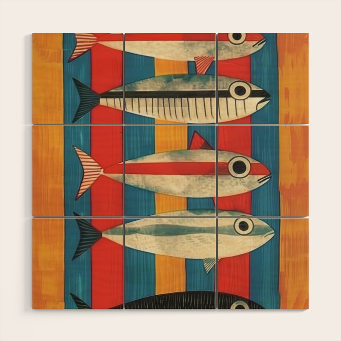 Stripes of the Sea Wood Wall Art Gallery Image 1