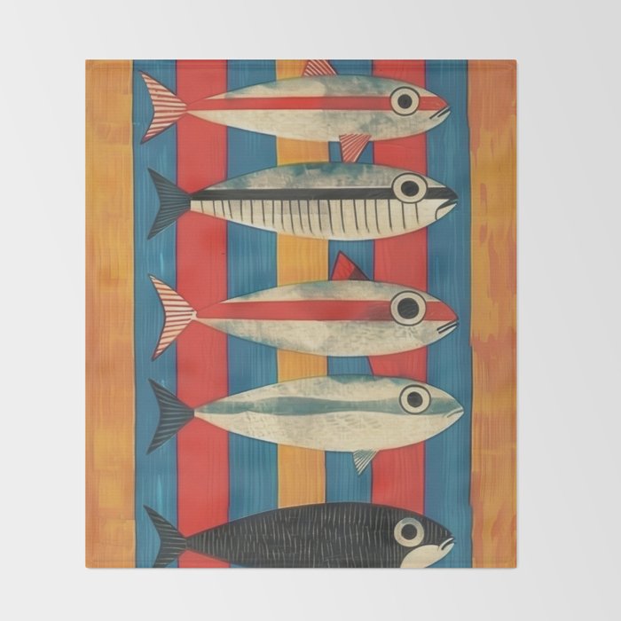Stripes of the Sea Throw Blanket Gallery Image 2