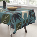 Moonlit Leaves Grid Tablecloth Gallery Image 3