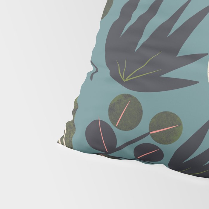 Moonlit Leaves Grid Pillow Sham Gallery Image 4