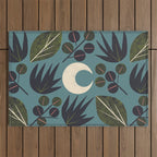 Moonlit Leaves Grid Outdoor Rug Gallery Image 1