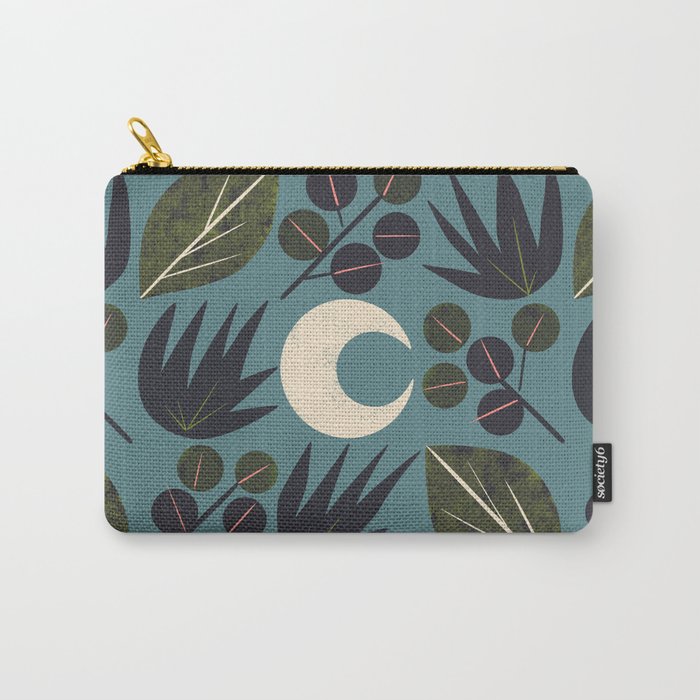 Moonlit Leaves Grid Carry All Pouch Gallery Image 1