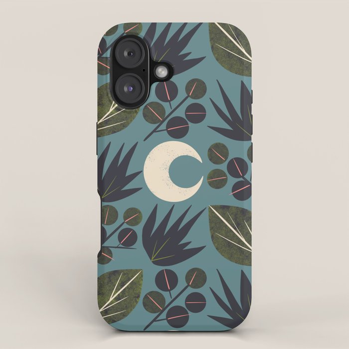 Moonlit Leaves Grid iPhone Case Gallery Image 1