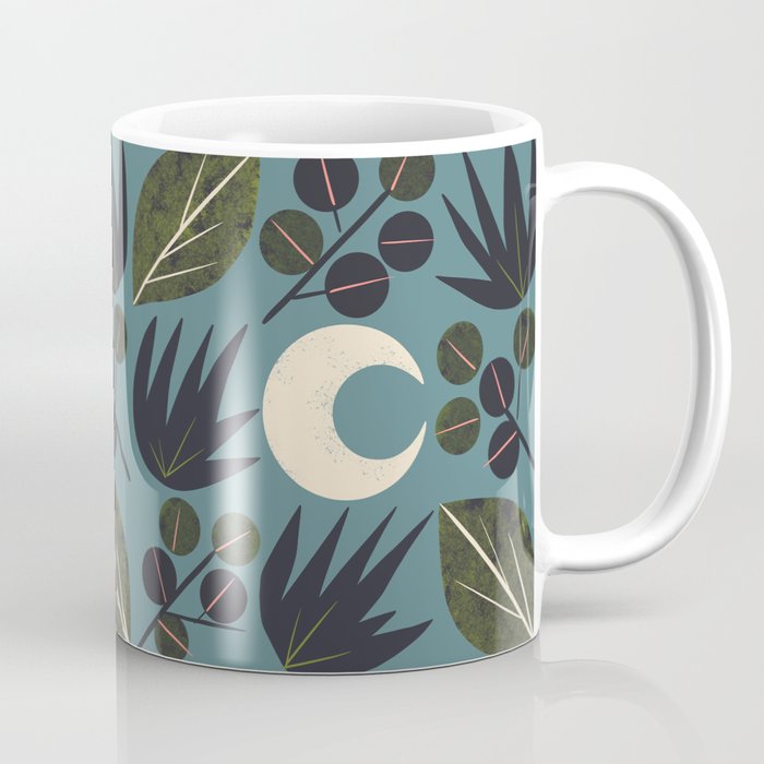 Moonlit Leaves Grid Coffee Mug Gallery Image 1