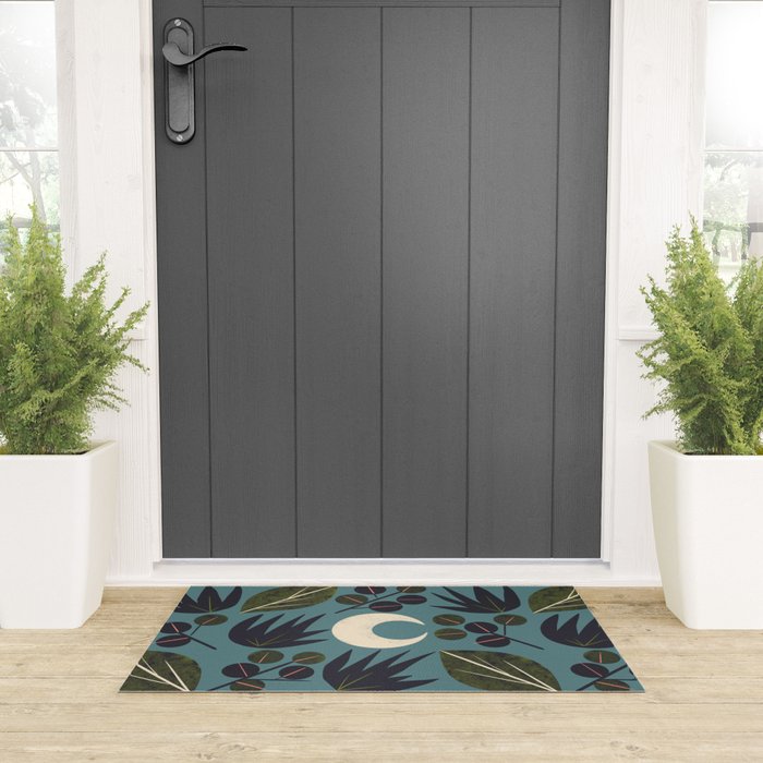Moonlit Leaves Grid Welcome Mat Gallery Image 3