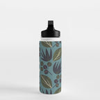 Moonlit Leaves Grid Water Bottle Gallery Image 3