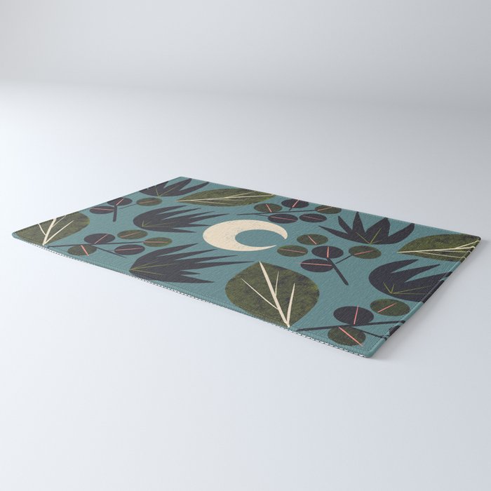 Moonlit Leaves Grid Rug Gallery Image 3