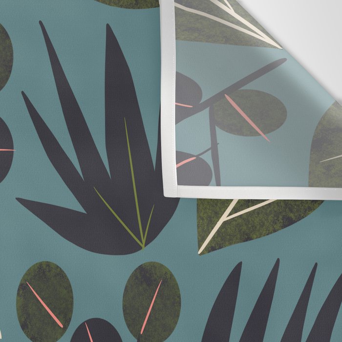 Moonlit Leaves Grid Wall Tapestry Gallery Image 3