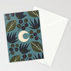 Moonlit Leaves Grid Stationery Card Gallery Image 2