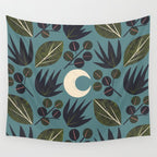 Moonlit Leaves Grid Wall Tapestry Gallery Image 4