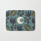 Moonlit Leaves Grid Bath Mat Gallery Image 1