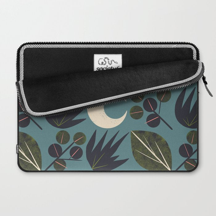 Moonlit Leaves Grid Laptop Sleeve Gallery Image 2