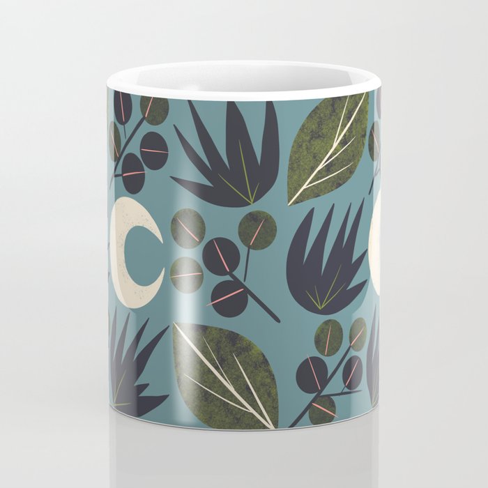 Moonlit Leaves Grid Coffee Mug Gallery Image 4