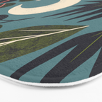 Moonlit Leaves Grid Bath Mat Gallery Image 3