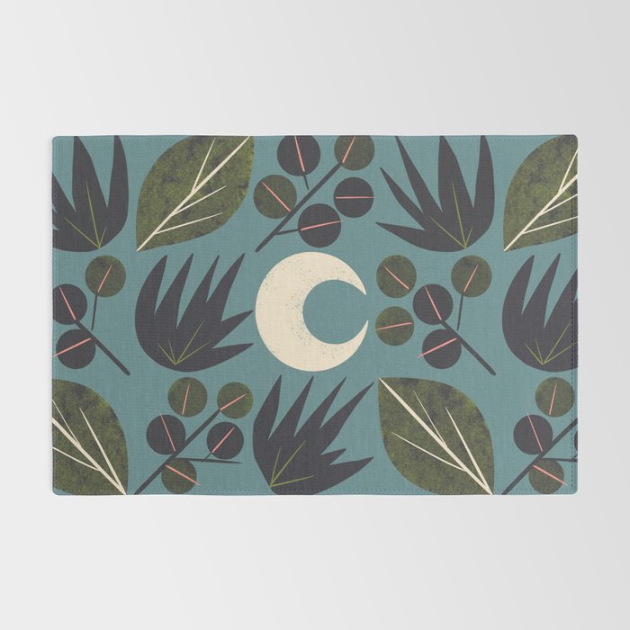 Moonlit Leaves Grid Rug Gallery Image 2