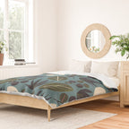 Moonlit Leaves Grid Duvet Cover Gallery Image 2