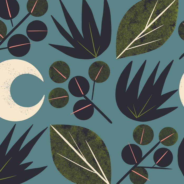 Moonlit Leaves Grid Coffee Mug Gallery Image 2