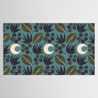 Moonlit Leaves Grid Tablecloth Gallery Image 2