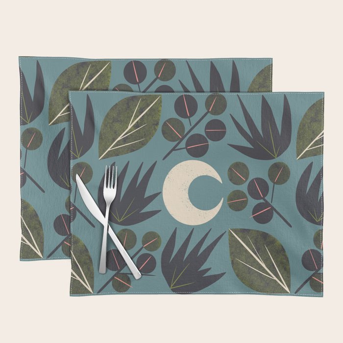 Moonlit Leaves Grid Placemat Gallery Image 1
