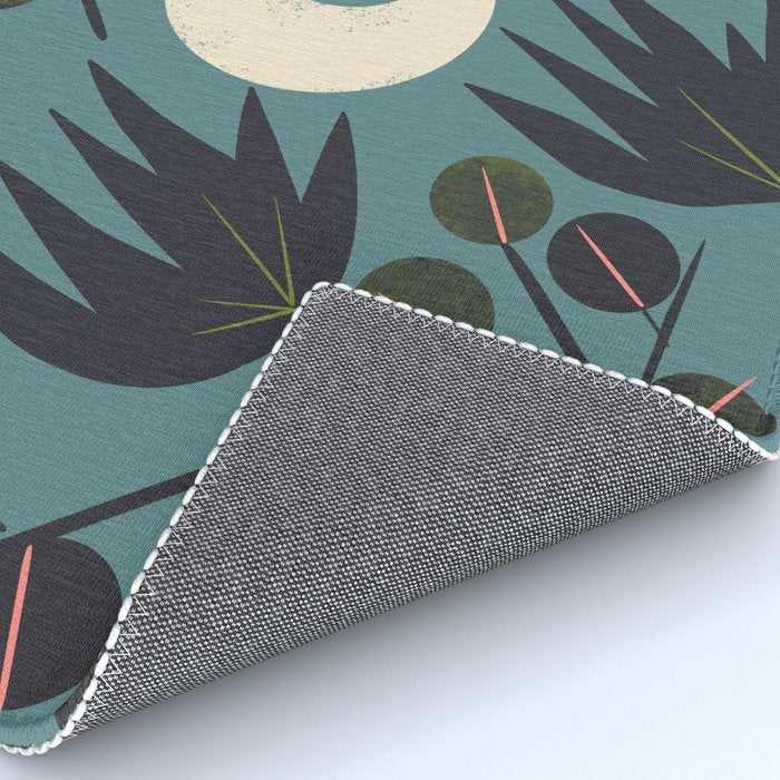 Moonlit Leaves Grid Rug Gallery Image 4