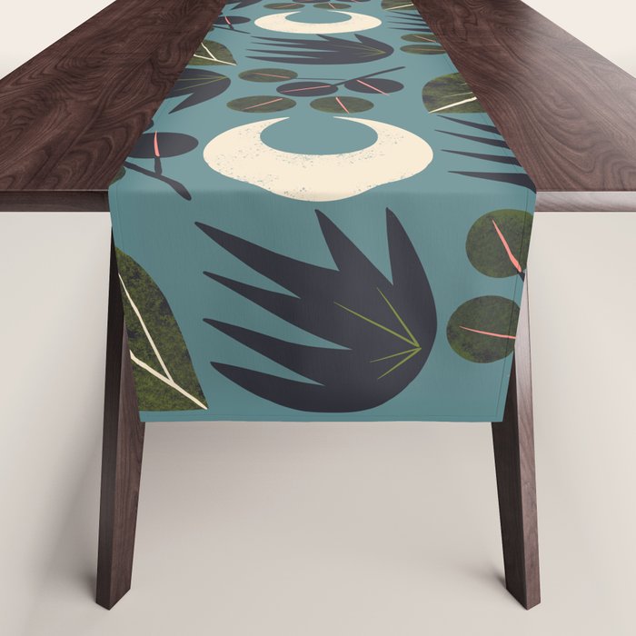 Moonlit Leaves Grid Table Runner Gallery Image 1