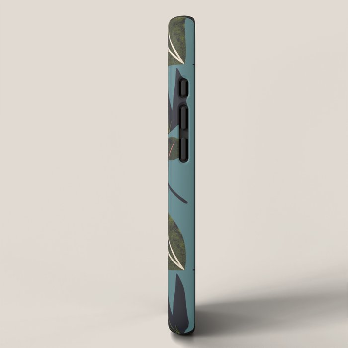 Moonlit Leaves Grid iPhone Case Gallery Image 2