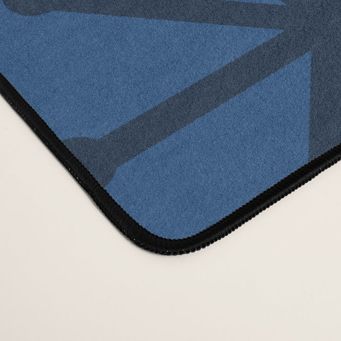 Atomic Age Art Checkered Boomerangs Dark Blue Desk Mat Gallery Image 4