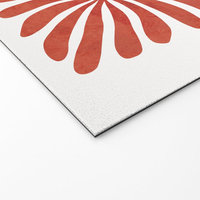 Terracotta abstract leaf Welcome Mat Gallery Image 2