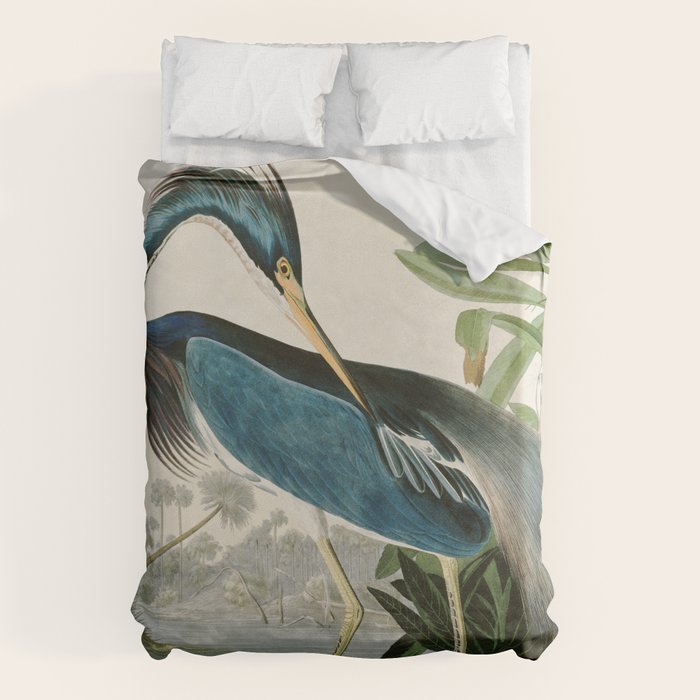 Louisiana Heron by John James Audubon  Duvet Cover Gallery Image 1