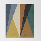 Geometric Triangles V Bold Vintage Throw Blanket Gallery Image 2