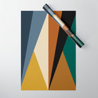 Geometric Triangles V Bold Vintage Wrapping Paper Gallery Image 1