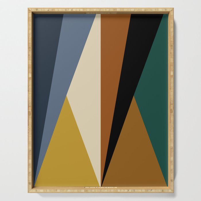 Geometric Triangles V Bold Vintage Serving Tray Gallery Image 1