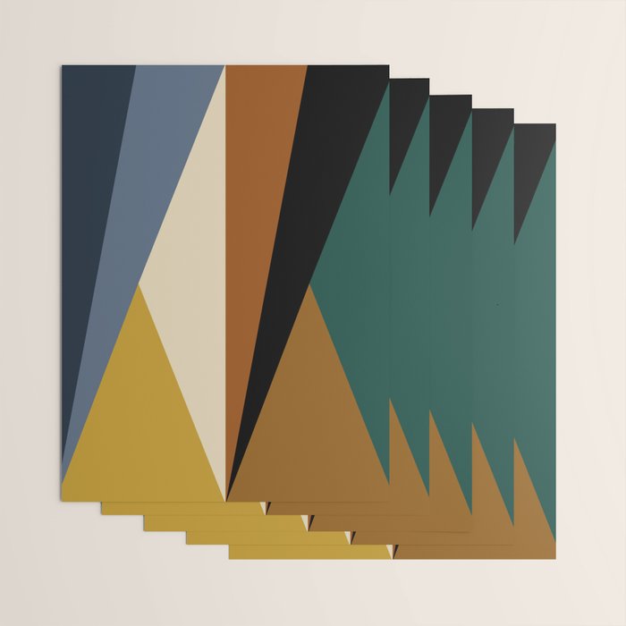 Geometric Triangles V Bold Vintage Wrapping Paper Gallery Image 3