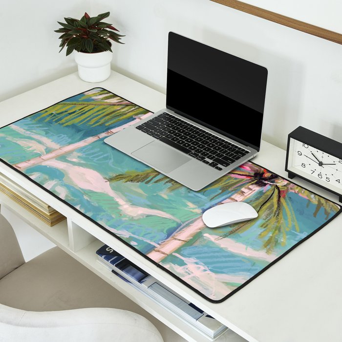Two Island Palm Trees Desk Mat Gallery Image 2