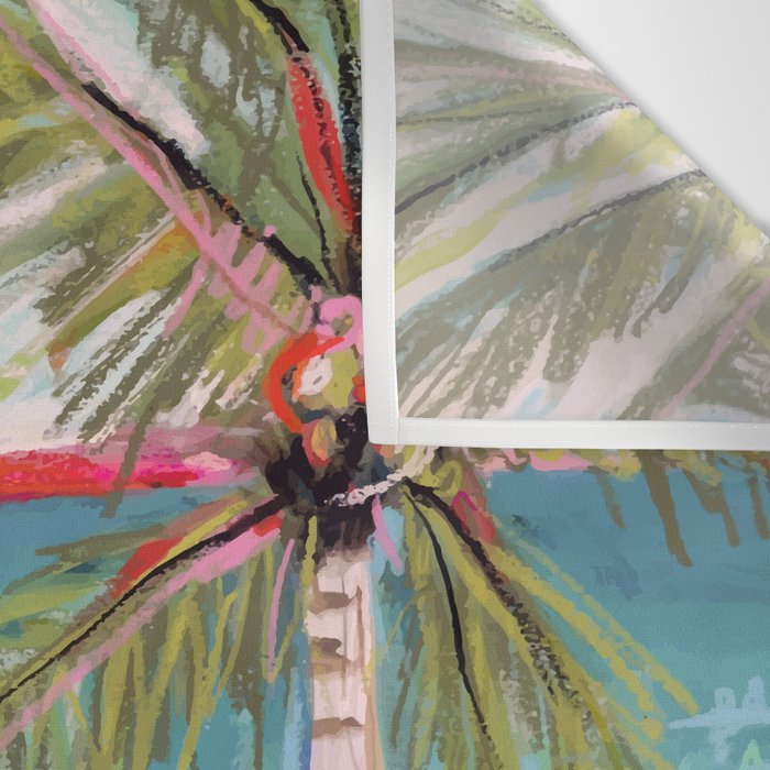 Two Island Palm Trees Wall Tapestry Gallery Image 3
