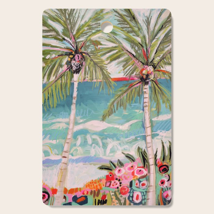 Two Island Palm Trees Cutting Board Gallery Image 1